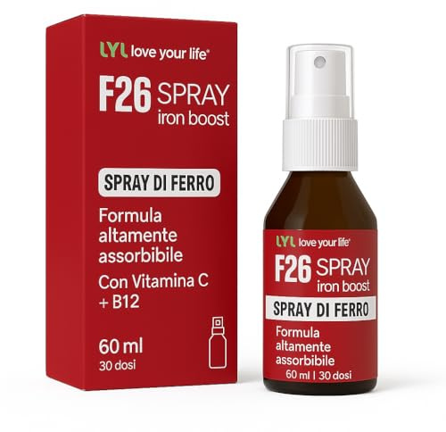 LYL Iron Boost SPRAY – Fer micronisé en spray buccal – Absorption élevée, doux pour l’estomac – 60 ml (30 jours) – Sans goût métallique