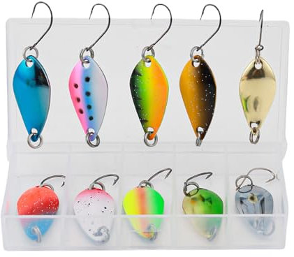 bnsggl 10 Stücke Metalllöffel Fischköder Angelköder Spinner Köder Casting Angelköder Köder Angellöffel Köder Pailletten Köder