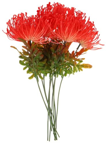 Alipis 10PCS Red Spider Lily Bulbs: 13 Lycoris Radiata Artificial Flowers - Faux Spider Lily Bouquet for Wedding Party Table Centerpieces Home Decor