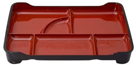 MagiDeal Boîte à lunch traditionnelle japonaise, laquée, récipient de nourriture, plateau de sushi à assiette portable réutilisable pour le bureau de voyage à