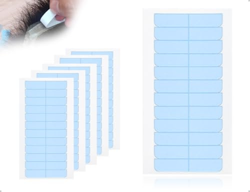 AOYEGIC Paquete de 5 tiras adhesivas para extensiones de cabello, prueba al agua, ideales para el hogar, peluquerías, bodas, bailes, fiestas y juegos de rol (azul)