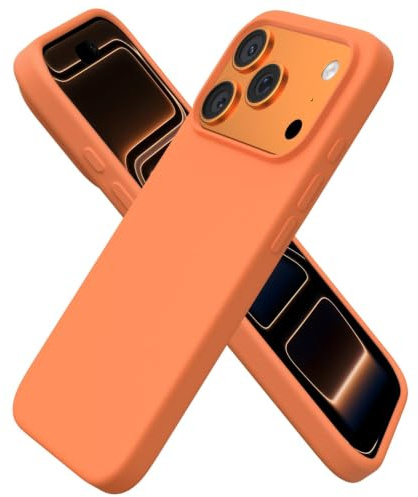ORNARTO für iPhone 17 Pro Hülle aus Silikon 6,3 Zoll - Cosmic Orange | Premium Flüssigsilikon, dünne Handyhülle, weich und griffig, tolle Haptik, stoß- und kratzfest, große Farbauswahl