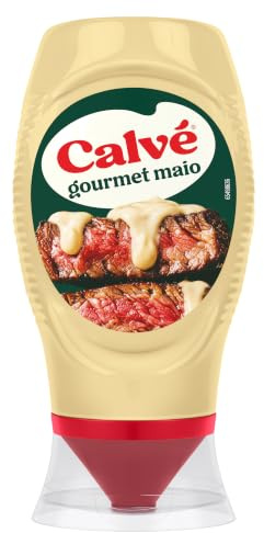 Calvé Maio Gourmet, Maionese Aromatizzata alla Senape di Digione, Formato 250 ml Top Down, Gusto Deciso e Raffinato, Pensato per Carne, Hamburger e Piatti Ricercati