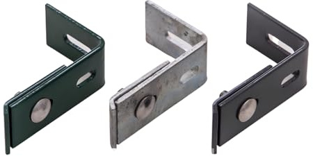 Mauerwinkel Wandanschlusswinkel 10er Set Doppelstabmattenzaun Wandwinkel Zaunanschluss Befestigung Zaun Stabmattenzaun Winkel (Anthrazit)