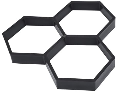 KAILIKETIY Stampo Leggero e Portatile per Vialetti e Marciapiedi Design Artistico Nero in Plastica per Pavimento per Fai da Te e Pavimentazione Esterna