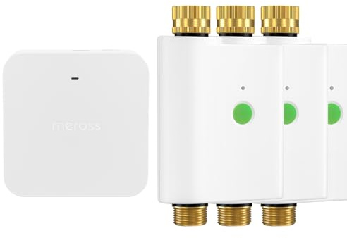 Meross Bewässerungscomputer WLAN (3 Stück) mit Hub