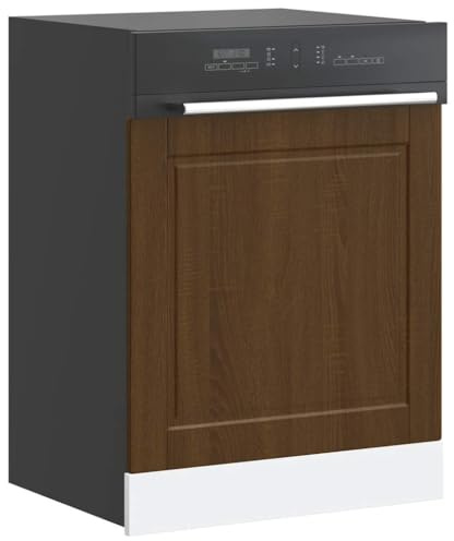 RMIHSJG Mascherina per lavastoviglie Porto effetto quercia, 60 x 1,5 x 67 cm, rivestimento frontale per cucina