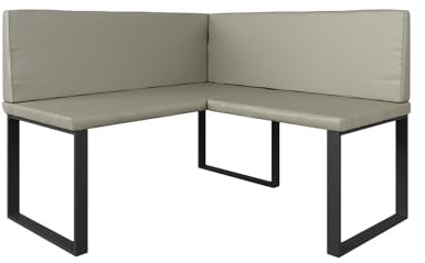 Vicco Eckbank Ravon, Cashmere, 120 x 120 cm | geeignet als Essbank für Küchen- und Essbereiche