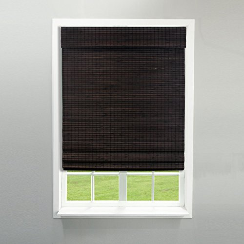 Radiance Tende romane in bambù senza fili per finestre, tende in bambù a trama piatta per ridurre la luce intensa, facili da sollevare e piegare, tonalità espresso, 68,6 cm di larghezza x 162,6 cm di
