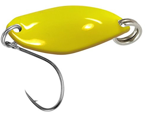 FTM Spoon Fly 1,2g - Blinkender Löffel zum Forellenangeln, Forellenangeln, Blinklöffel zum Forellenangeln, Farbe: gelb/pink