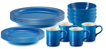 Le Creuset Steingut-Geschirr-Set, 16-teilig, Marseille