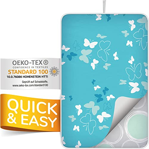 smart&gentle Made in Germany Tapis de Repassage sur Table pour fers à Vapeur 100x65cm - Nappe de Repassage sur Table antidérapant, Nappe a Repasser avec Protection Contre la Chaleur et l'humidité