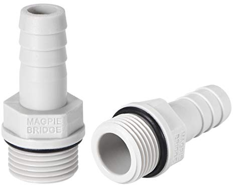 sourcing map 2 Pcs Conector Manguera de Lengüeta 10mm PVC Púa DI Piezas