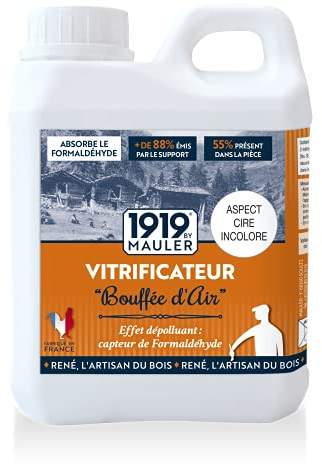 MAULER Vitrificateur Parquet Ultra Résistant NF16640 Brillant Incolore 1L | Formule Ecolabel Haute Résistance choc, rayure, passage, tache - Manufacture Mauler depuis 1919