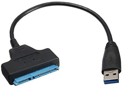 Câble USB 3.0 Sata 3 Sata vers Adaptateur USB 3.0 jusqu'à 6 Gbit/s Prise en Charge 2,5 Pouces HDD SSD Externe Disque Dur Câble 22 Broches - Noir