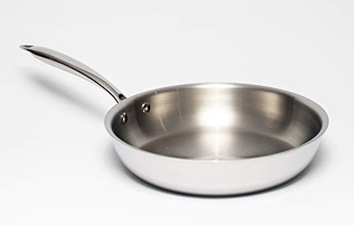 Zinel 5024 Tri-Ply Stainless Steel Frying Pan, 24cm, Silver