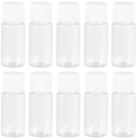 KALLORY 25 Stück Mini-Probenflaschen 10 Ml / 0. 33Oz Nachfüllbare Transparente Toilettenartikel Flüssigkeiten Shampoo Lotion Flaschen Behälter Spender für Kosmetische Probe