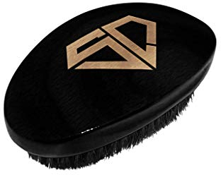 SHYNE Hard Curved Hairbrush | 360 Wave Brush with Reinforced Hard Nylon Bristles | Perfect for Waves and Beards | Everyday Grooming Men’s Brush | Compact & Pocket-Friendly | Black Owned Beauty