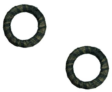 DekoPrinz Strohkränze mit Vlies, 2 Stück | ø 55 cm Durchmesser | 8 cm Stärke | Strohrömer, Türkranz, Deko-Kranz, Kranz-Rohling, Strohring