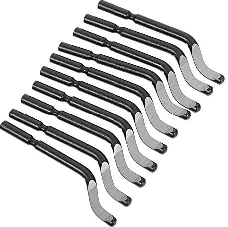 iplusmile Entgrater Ersatzklingen, 10Pcs Metall Entgraten Klingen Edelstahl Ersatz Entgratet Werkzeug Entgraten Klingen Entgraten Trimmen Schaber