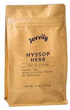 Jovvily Hyssop Herb - 4 oz - Herbal Tea - Cut & Sifted