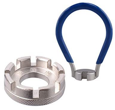 Speichenschlüssel 8 Wege Fahrrad Speichenschlüssel für Fahrrad in 1 Fahrrad Speichenschlüssel Fahrradrad Schraubenschlüssel zum Zentrieren Reparieren, silver，blau