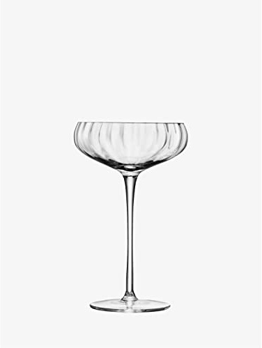 LSA Aurelia Champagne Saucer 300ml Clear Optic Set of Two