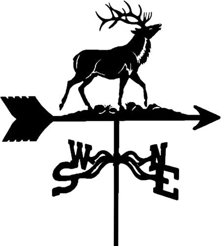 JESSAH Wetterfahne Wetterfahne Tier Hirsch Wetterfahne Edelstahl Windrichtungsanzeige Professionelle Messwerkzeuge Langlebig Retro Bauernhof Szene Garten Pfahl