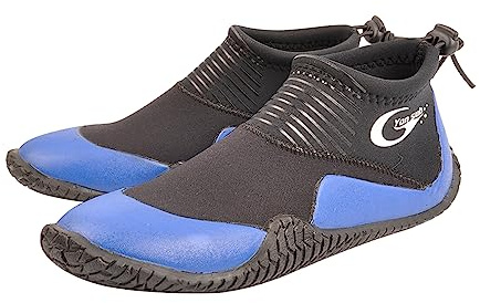 Neoprene Dive Boots, Scuba Diving Surf Wetsuit Booties for Men Women 3MM, Water Fin Shoes Sailing Boots with Anti-Slip Premium Rubber Sole for Water Sports Snorkeling (Blue, Mens 9 / Womens 10)