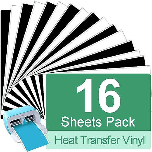 TAOYIO Smart Iron On für Cricut Joy, 14cm x 30.5cm Plotterfolie Textil, Flexfolie Plotter Textil, Leicht zu Schneiden & Jäten, für DIY T-Shirt, Stoffe, Kleidung Bügelfolie, 30 Stück