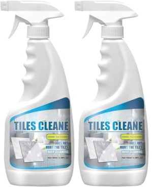 Tile Grout Cleaner Sprayer, Pulvérisateur pour le nettoyage des carreaux et des joints, Nettoyeur de coulis, Nettoyant Carrelage, Détachant pour Sol & Joint, Spray nettoyant multi-usages (2 pièce)