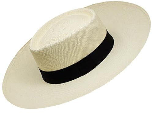 Gamboa Original Panama Hat Men Women Straw Wide Brim Hats Sombrero Playa Hombre Mujer Brimmed Sun Protection UV UPF50+ Natural