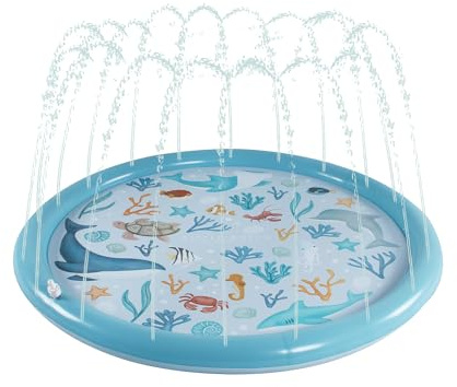 Little Dutch Sprinkler Wasser-Spielmatte für Kinder - Ocean Dreams blau