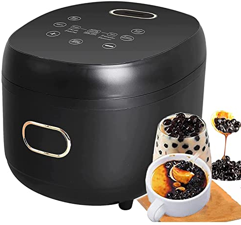 Annuod Pentola per Perle Completamente Automatica da 5 Litri, Fornello per Tapioca Perla Commerciale, Creatore di Perle per tè, tè alle Bolle E tè al Latte, Touchscreen 900 W