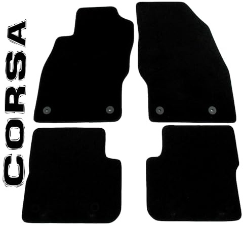 AUTOTEPPICH-STYLERS Q100+ Fußmatten Set passend für Opel Corsa D + E 2006-2019 Matten Autoteppiche Passform