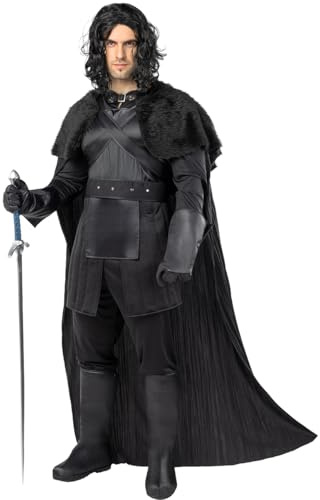 Funidelia | Capa de Jon Nieve - Juego de Tronos para hombre Jon Snow, Juego de Tronos, Game of Thrones, Películas & Series - Accesorios para adultos, accesorio para disfraz - Negro