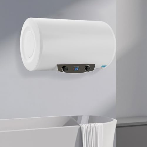 Elektro Warmwasserspeicher 120L, Wandspeicher Boiler Elektrospeicher Warmwasser Heizung, Vertikal Wasserboiler mit LED-Bildschirm 2000W
