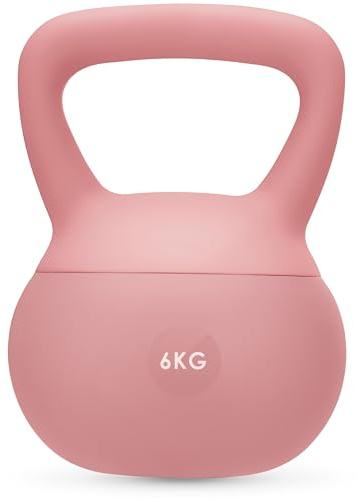 Gymtek® Weiche Kettlebell 6 kg, Handeln für Frauen - 6kg Kugelhantel - Kettlebell Soft, Gewichte Hantel, Kugelgewicht, Home Gym Equipment, Fitness, Krafttraining, Sport Geräte für Zuhause