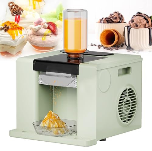 Tritaghiaccio Professionale Snowflake, Macchina Per Bevande Fredde Slushie Commerciale, Secchio Da 750 Ml, Pulizia One-Touch, Con Unità Di Raffreddamento Ad Aria, Per Bar/Papillon,Green