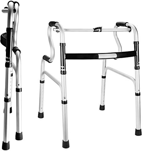 KRXSOBNV, Andador Plegable Ligero, Andador estándar Antideslizante, Marco de Ayuda for el Inodoro, for la Movilidad for Caminar, pasamanos baño for Personas Mayores,Andador