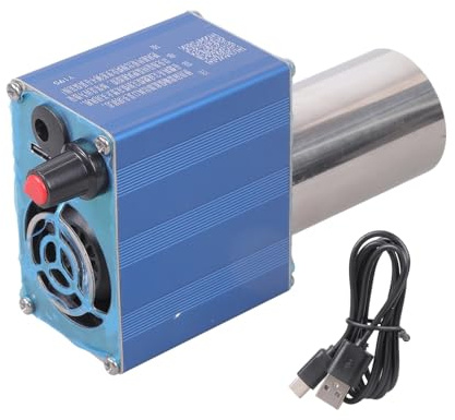 Ventilador de metal compacto de alta RPM con cable USB de 5 V 12 V de entrada de velocidad cambiable para iniciar la ventilación de smogs al aire libre, soplador USB portátil