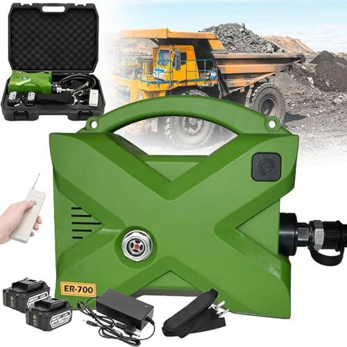 YXFAZPP Centralina elettrica Portatile della Pompa idraulica, 70Mpa 10152psi Pompa idraulica elettrica a Doppio Effetto con Cinghia, Telecomando da 10m, Lavoro con punzonatura/Piegatura
