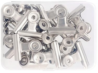 Lot de 15 pinces à papier en acier inoxydable pour travaux manuels, planche à dessin, sac alimentaire, pinces décoratives en métal
