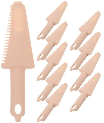 ibasenice 10 Pièces Grattoirs pour Balai à Franges en Microfibre, Nettoyant Lingettes Plates sans Contact, Accessoire Hygiénique pour Serpillière Humide et Sèche, la Cuisine Salon Bureau