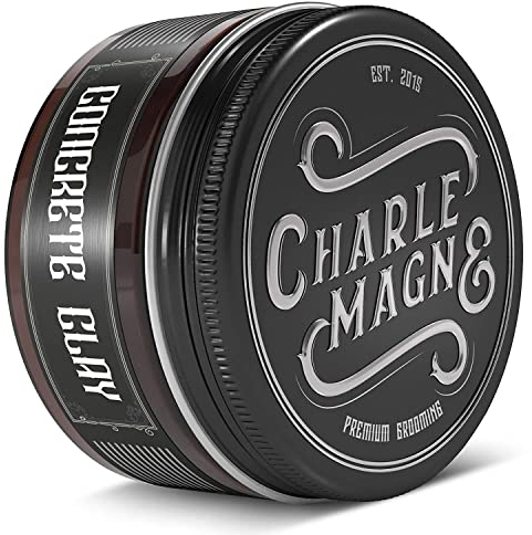 Charlemagne Concrete Clay - Cera per capelli uomo - Pomata Tenuta super forte - Look opaco - 100ml - Qualità professionale da barbiere -