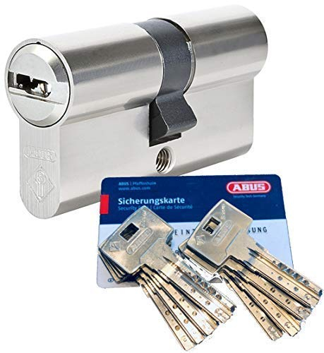 ABUS Bravus.2000 Sicherheits - Doppelzylinder mit 8 Schlüssel, Länge (a/b) 30/50mm (c= 80mm) mit Sicherungskarte, Angriffswiderstandsklasse B, Zusatzausstattung: Not- u. Gefahrenfunktion