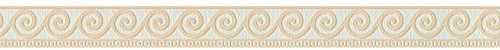Selbstklebende Bordüre weiß beige | Schmale Tapetenbordüre Vlies | Antike Bordüre Muster 2592-19 | Tapeten-Bordüren für Küche, Bad & Flur!