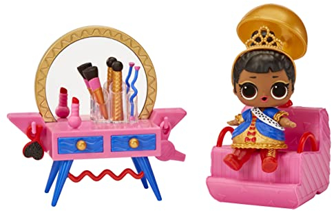 L.O.L. Surprise! OMG House of Surprises Serie - Spielset mit Modepuppe und 8 Überraschungen - Schminktisch mit Her Majesty - Interaktive Möbel, Mode und Accessoires - Geschenk für Kinder ab 4 Jahren