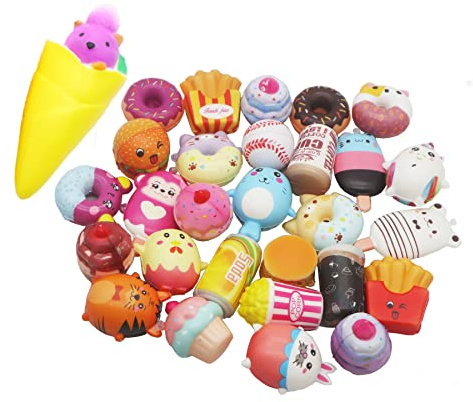 20 Squishy Set Toys Weihnachten Geburtstag Geschenk Mini Kawaii Party Spielzeug Stressabbau kleine Gegenstände Europiopit Kinder Ende Geschenke Kindergeburtstag mitgebsel