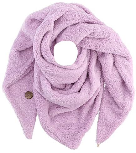 FASHION YOU WANT Damen KuschelSchal, Teddyfell Baumwolle Dreieckstuch Frauen Winterschal Herbstschal Warm Dreieck Schal Halstuch Scarf